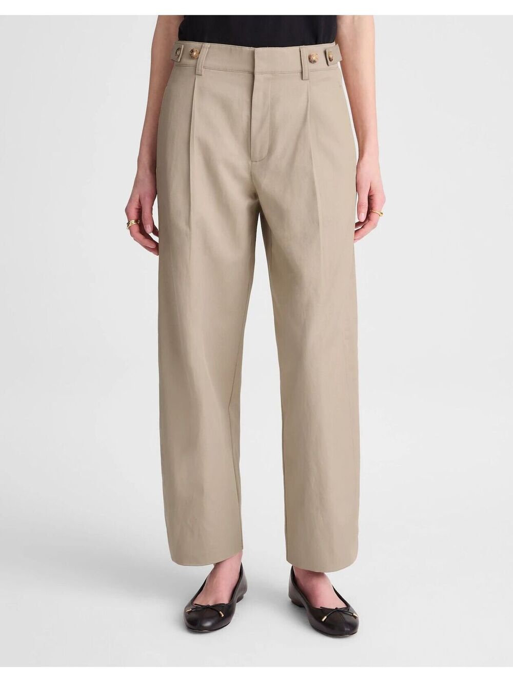 NWT Madewell The Barrel-Leg Pant in Drapey Twill - Size 14 - MSRP $118